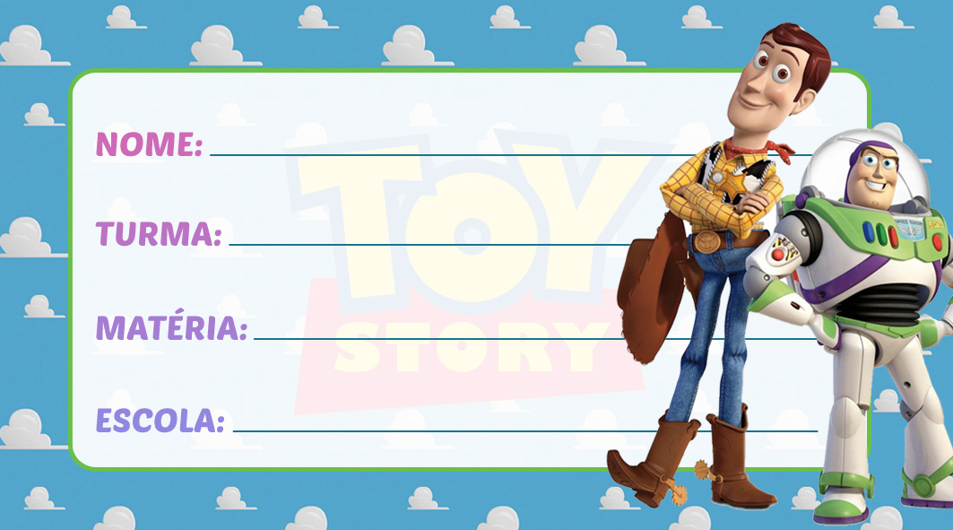 Etiqueta Escolar Toy Story Imagem Legal 4787