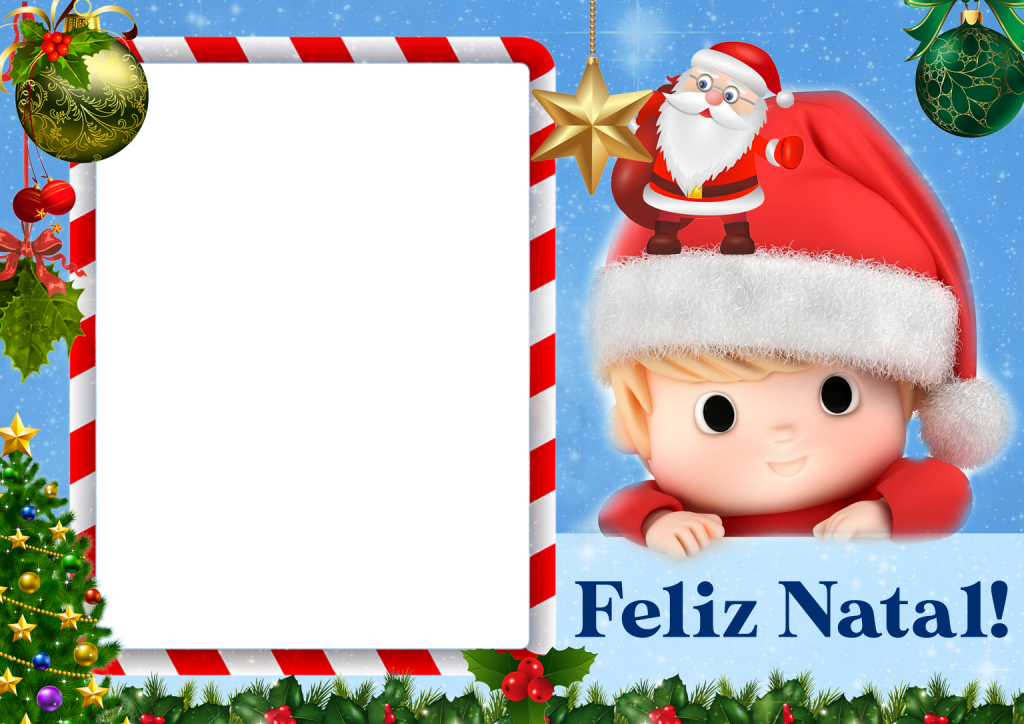 Papai Noel Criança Moldura PNG   Imagem Legal