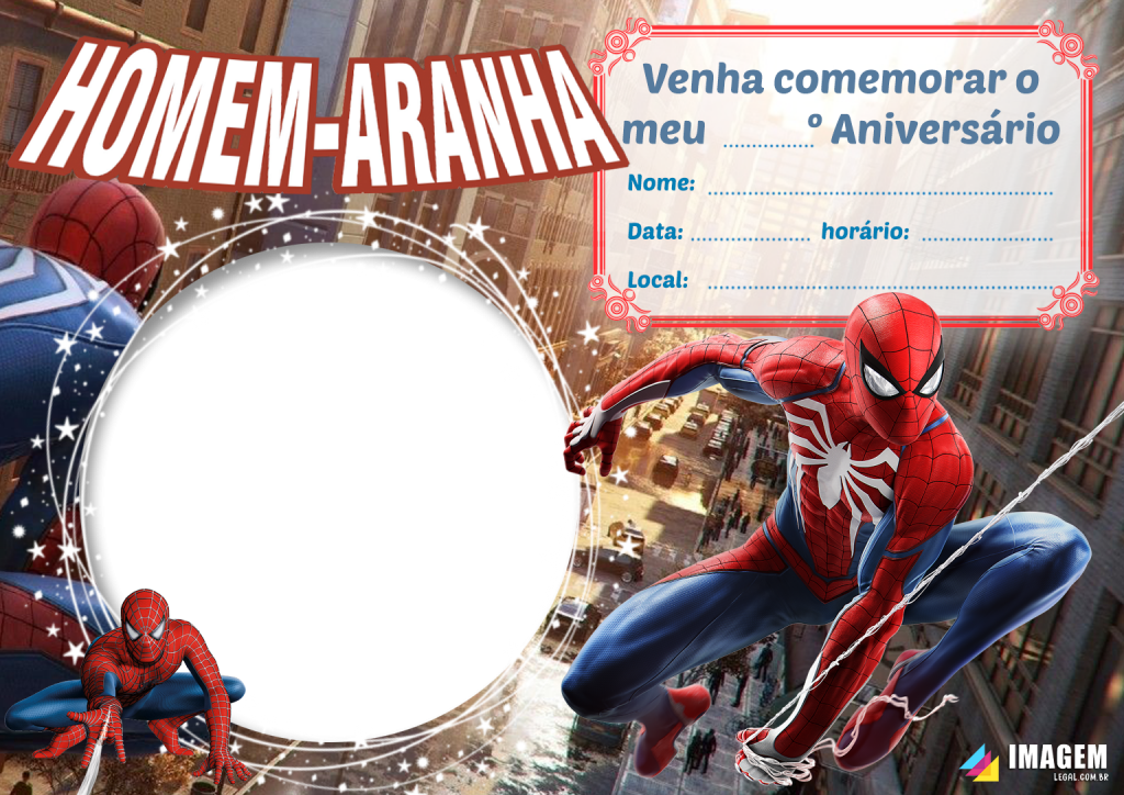 Convites Homem Aranha