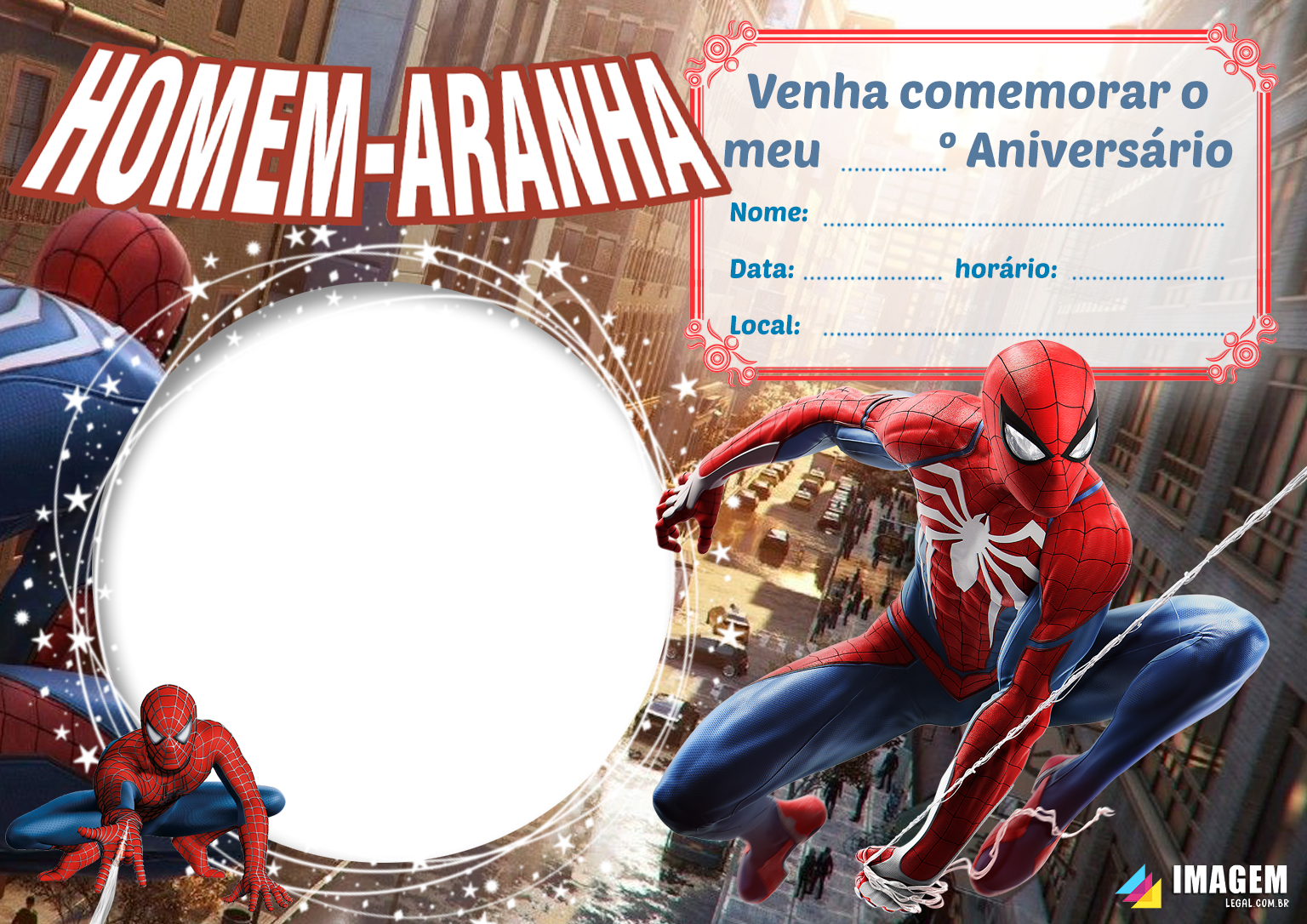 Convite Virtual Homem Aranha
