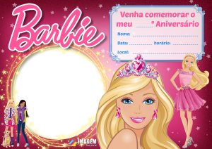 Fazer convite online convite digital Aniversário Barbie em 2023  Convite  barbie, Aniversário da barbie, Convite de aniversário