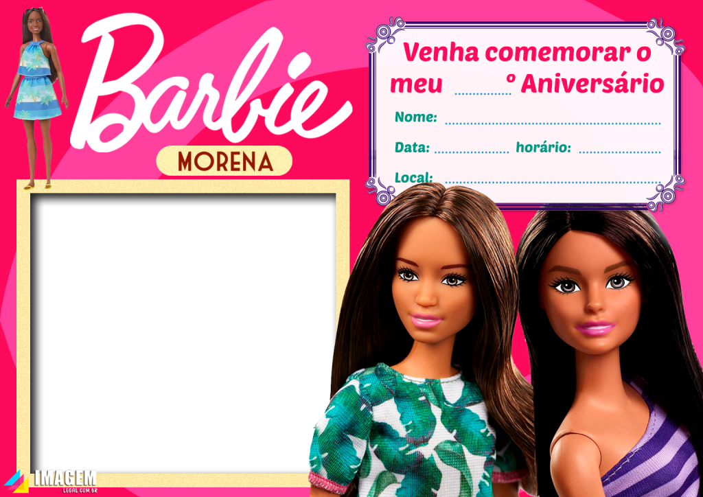 Convite Aniversário Barbie Princesa em 2023  Aniversário da barbie, Convite,  Barbie princesa