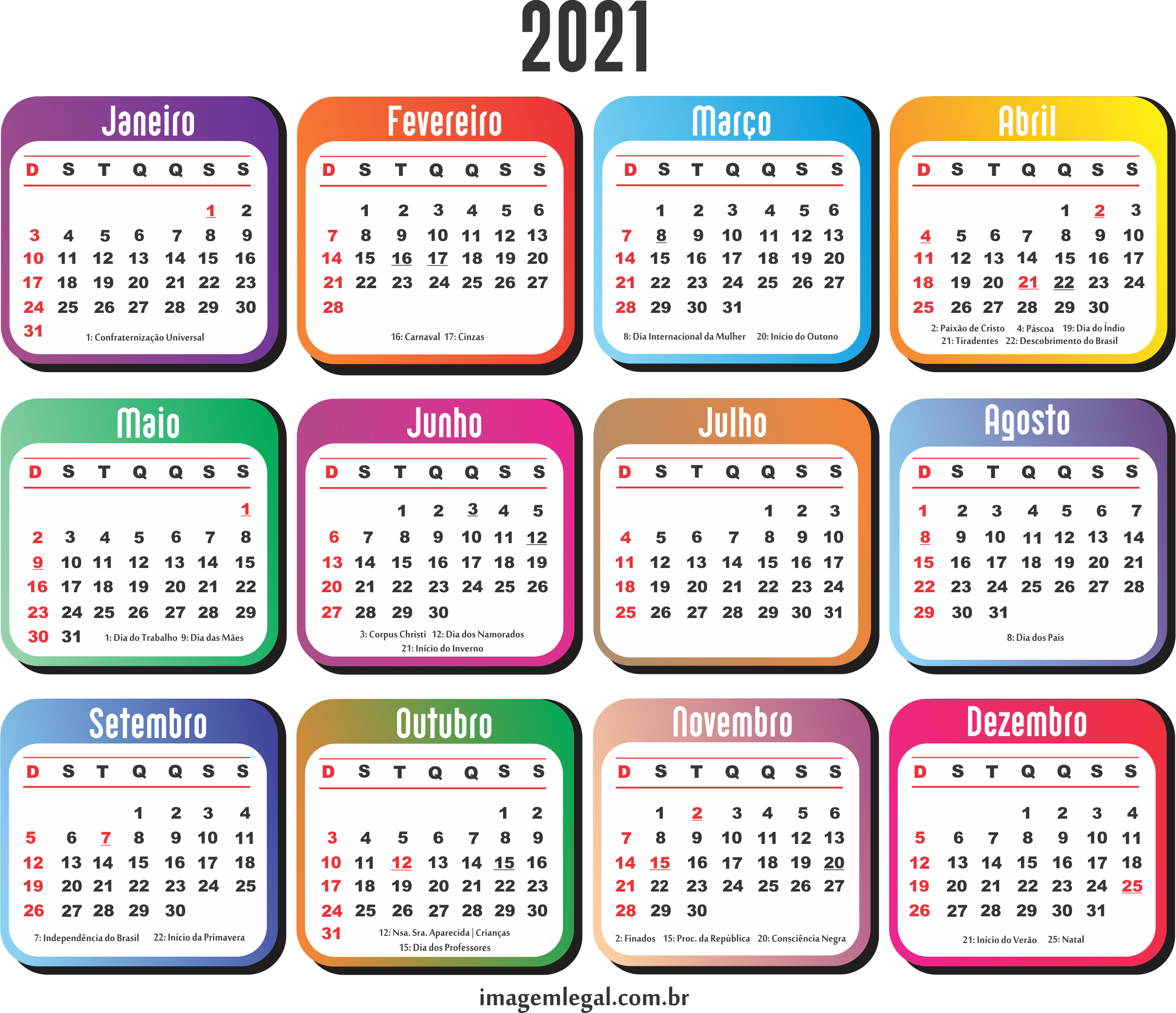 Lista 96+ Foto Calendario 2021 Por Semana Para Imprimir Alta Definición ...
