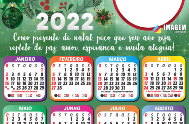 Moldura PNG Grátis Calendário 2022 Presente de Natal Mensagem - Imagem ...