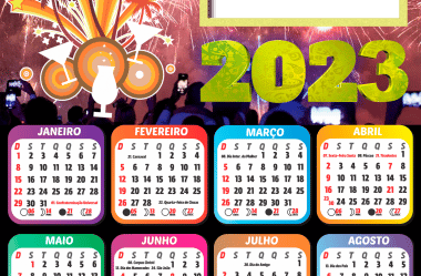 Moldura de Calendário 2023 Feliz Natal Cheio de Paz e Amor PNG para colagem  de foto no fundo transparente e impri…