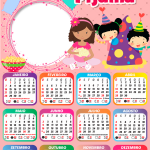 Calendário Minecraft Pocket Edition 2024 Moldura PNG - Digital Grátis