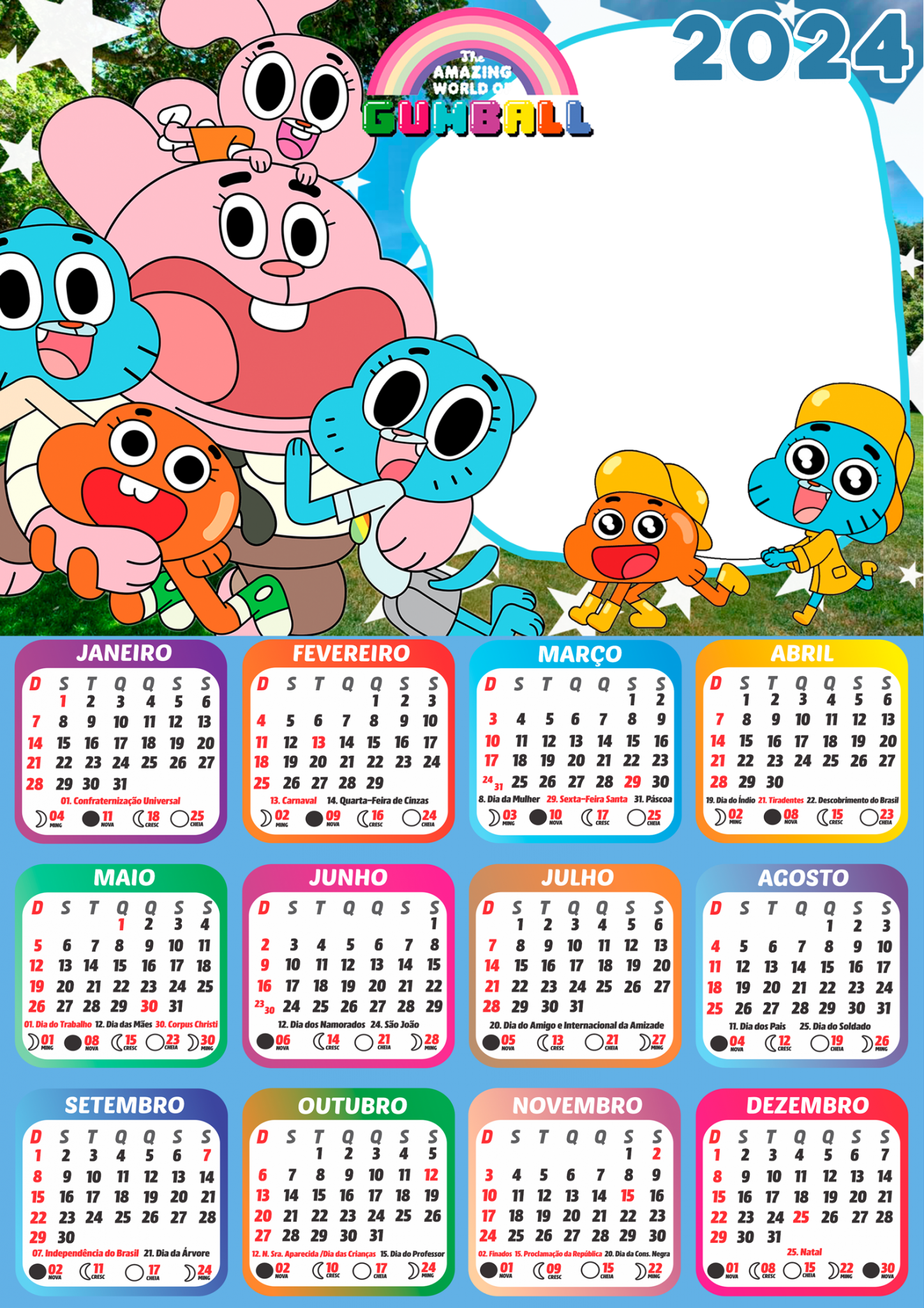 Moldura Gumball PNG - Imagem Legal