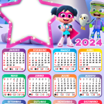 Moldura Calendário 2024 Zootopia PNG - Imagem Legal