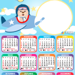 Calendário Gatinha Marie 2024 Moldura PNG - Digital Grátis